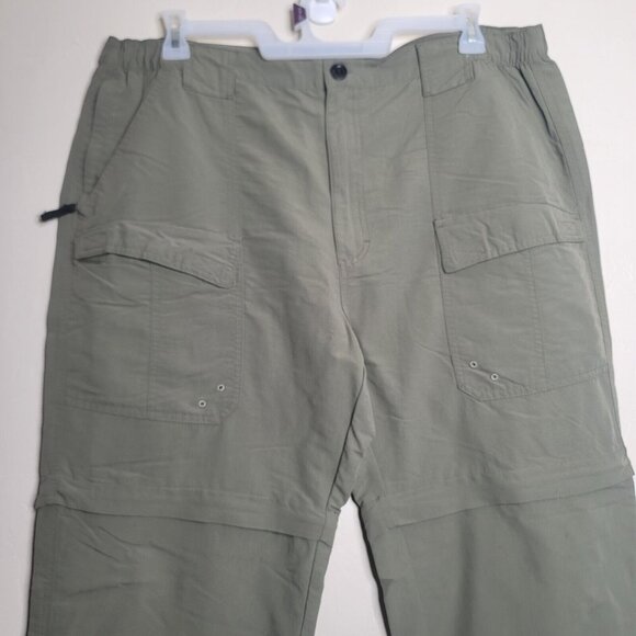 World Wide Sport Mens Convertable Pants Shorts XL 40.5 x 29.5 x 13 OD Green - Picture 2 of 10